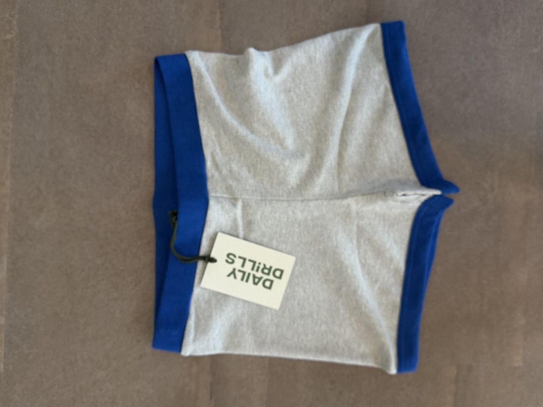 Daily Drills Sunday Shorts – Cobalt + Heather Grey