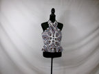 Veronica Beard Drey Paisley Halter Peplum Top – front
