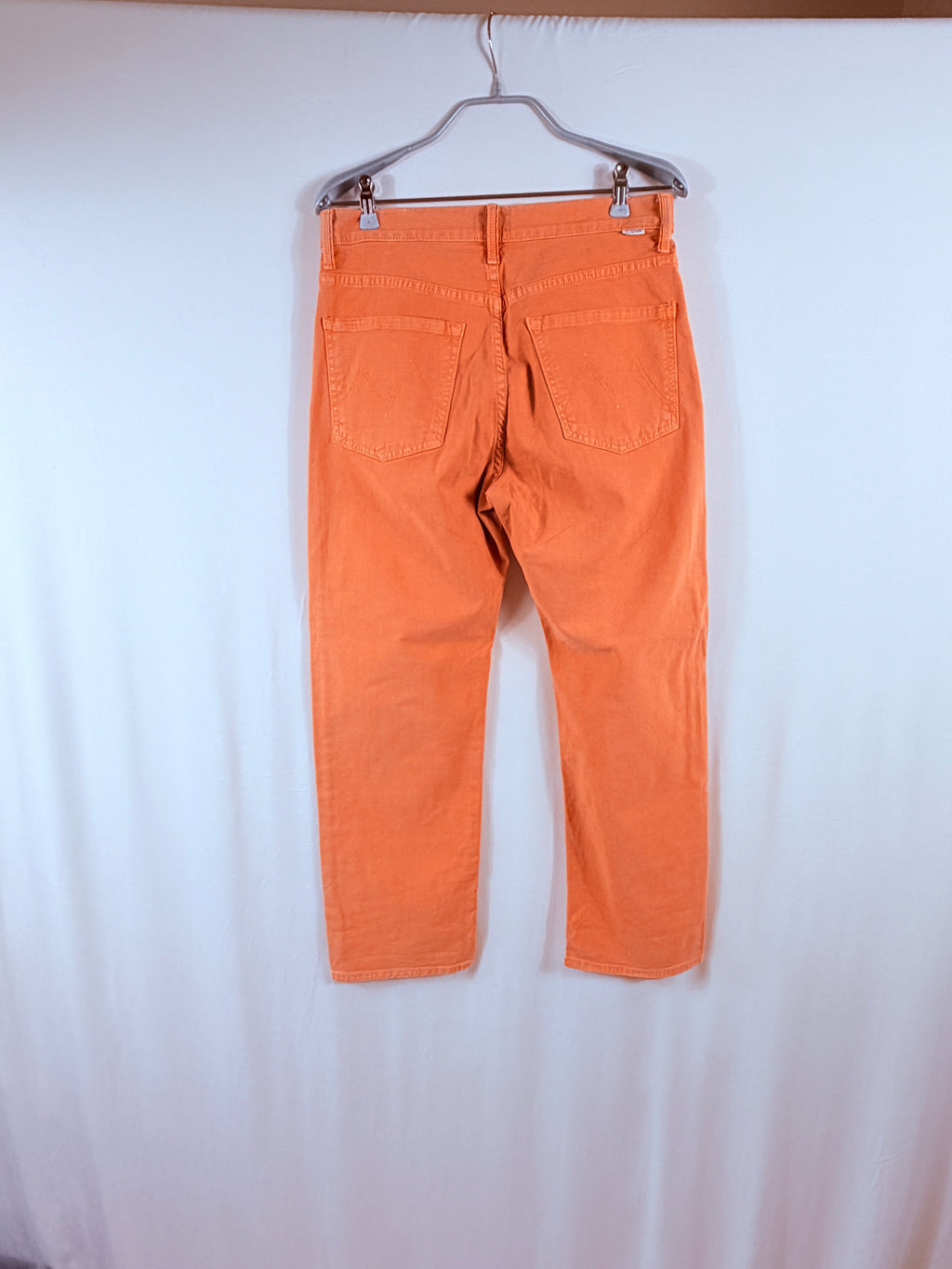 MOTHER High-Rise Boyfriend Corduroy Trouser — Coral — back