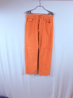 MOTHER High-Rise Boyfriend Corduroy Trouser — Coral — front