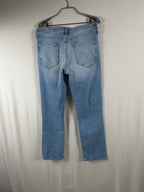 MOTHER Light Wash Cropped Bootcut Jeans — back