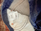 MOTHER Dark Wash Mid-Rise Kick-Flare Jeans - label