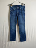 MOTHER Dark Wash Straight Jean – front