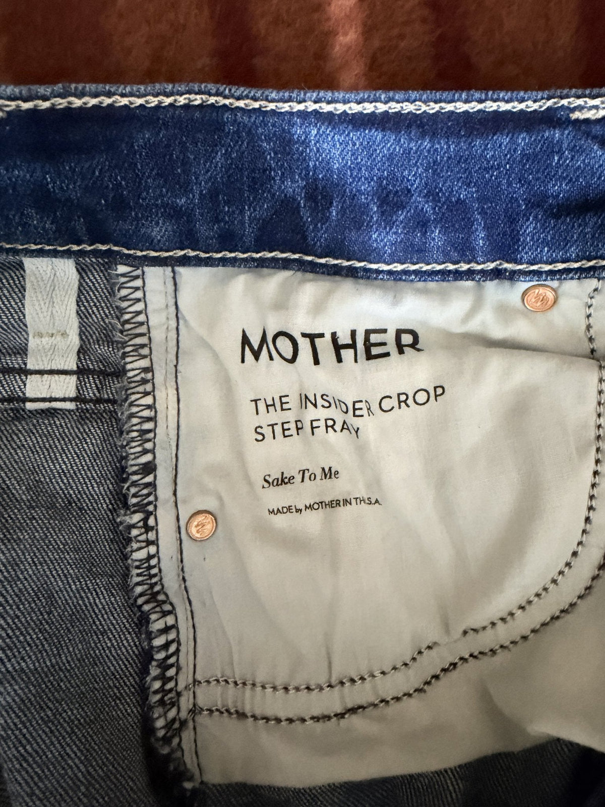 MOTHER The Insider Crop Step Fray - Sake To Me - detail