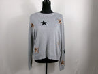 Rails Perci Sweater – Heather Grey Animal Stars – front