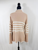 Rails Tessa Quarter-Zip Sweater – Sand Stripe – back