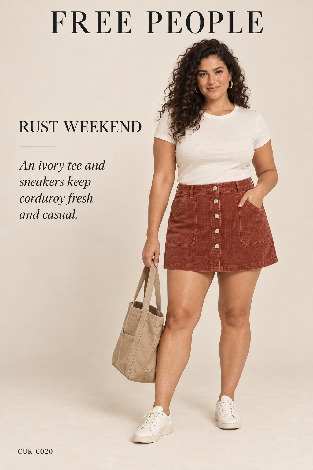 Free People Ray Corduroy Mini Skirt – Myrrh – styled: Rust Weekend