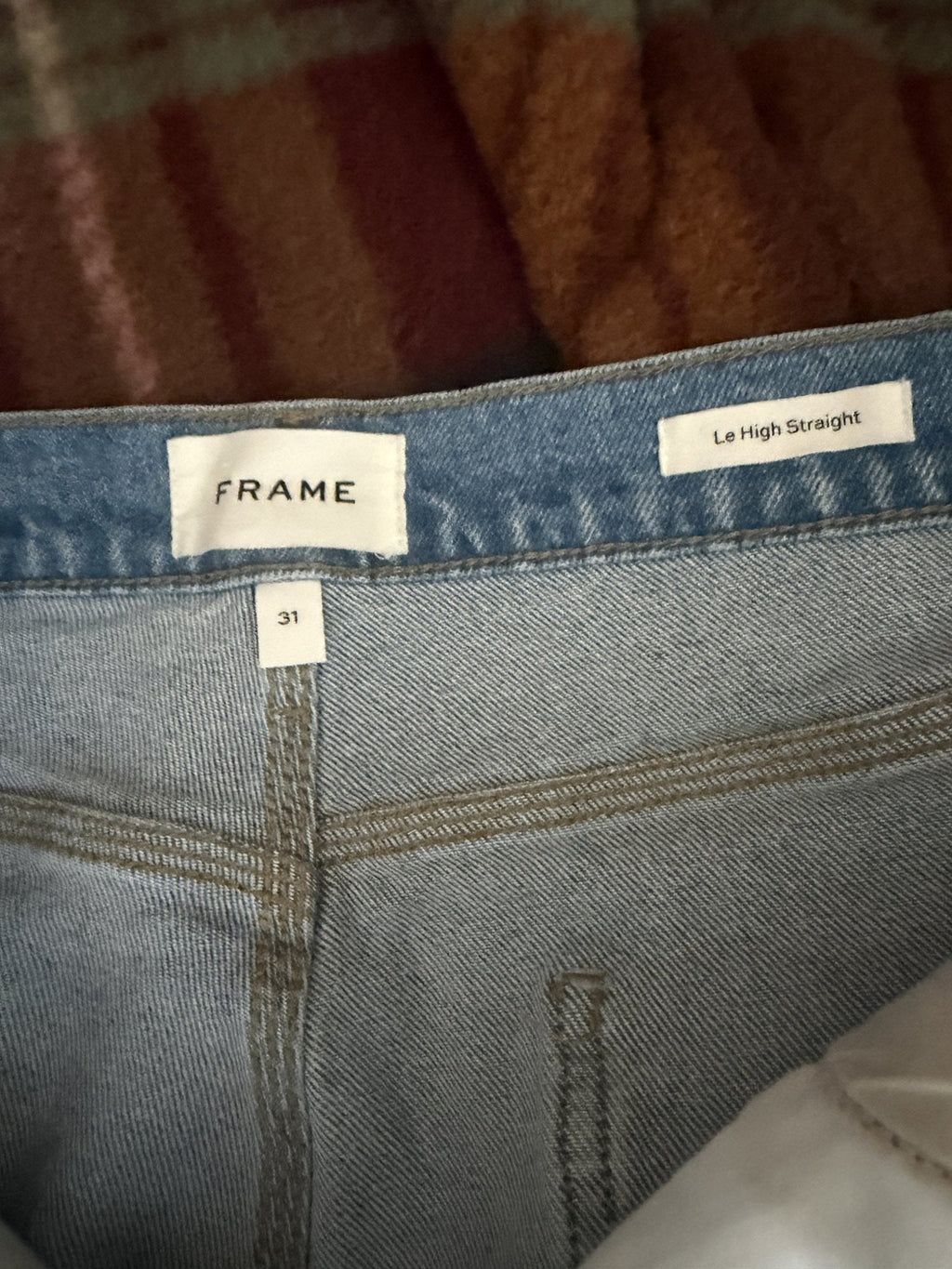 FRAME Le High Straight Jean - care label