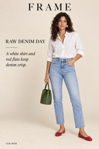 FRAME Le High Straight Raw After – Alemany — styling illustration