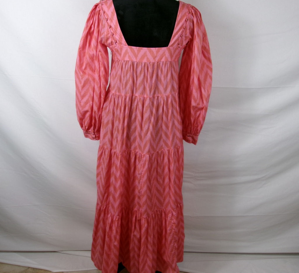 Ulla Johnson Georgina Chevron-Print Tiered Dress – back