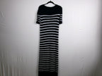 Khaite Helen Striped Brushed Silk & Cashmere Midi Dress – back