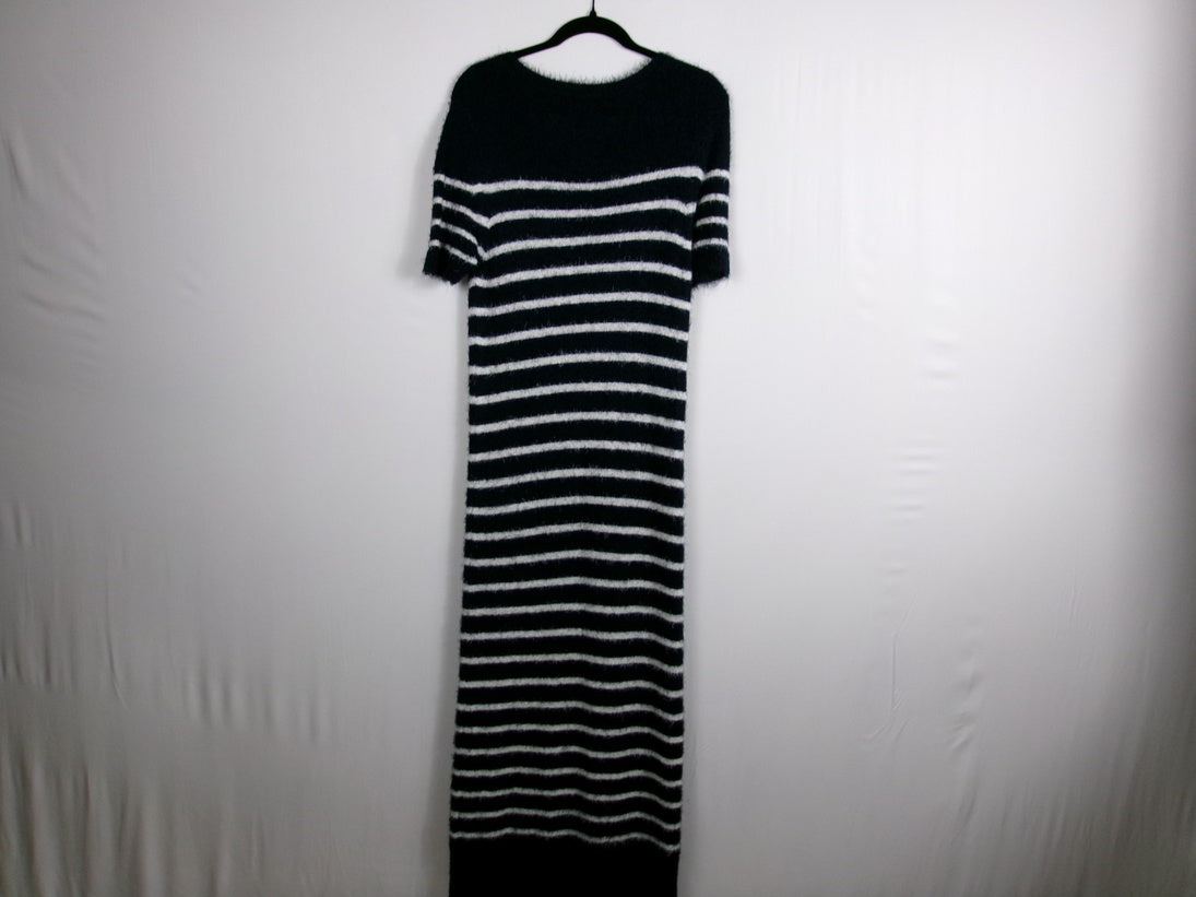 Khaite Helen Striped Brushed Silk & Cashmere Midi Dress – back