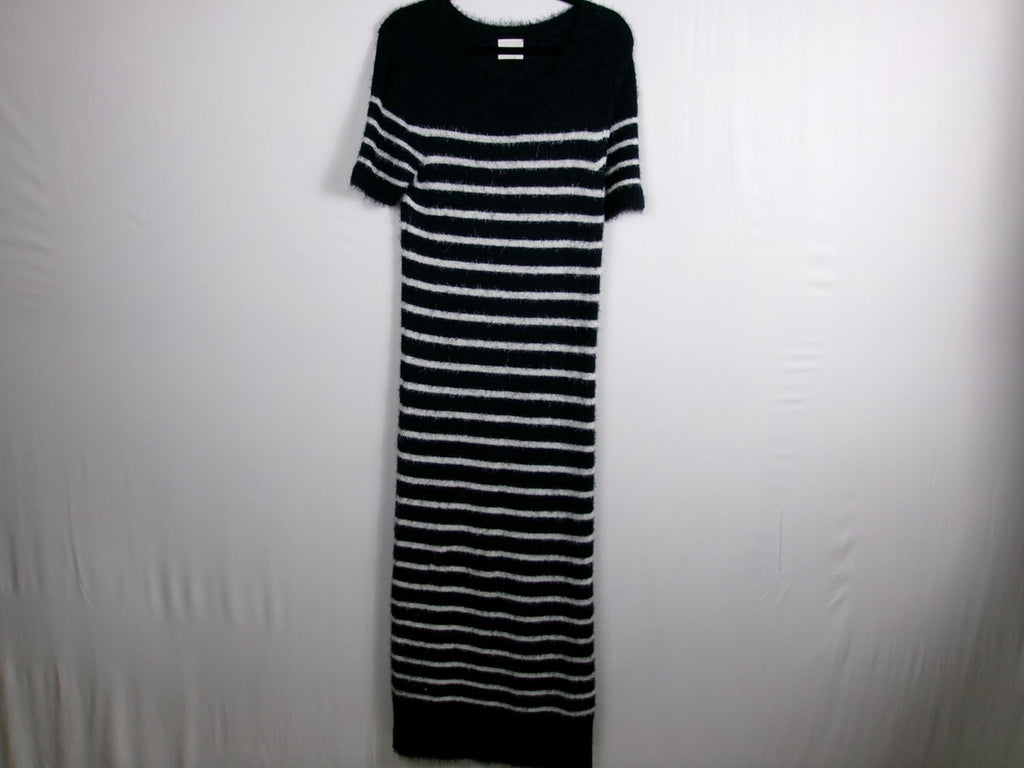 Khaite Helen Striped Brushed Silk & Cashmere Midi Dress – front