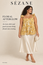 Sézane Cooper Blouse – Alcazar Ocre – styled: Floral Afterglow