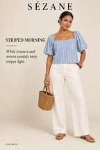 Sézane Lucrecia Blouse — styling illustration