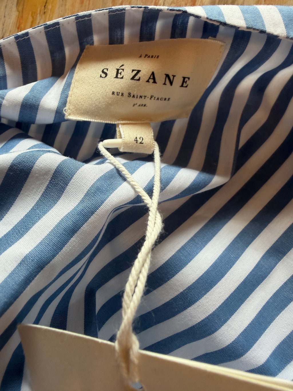 Sézane Lucrecia Blouse — care label