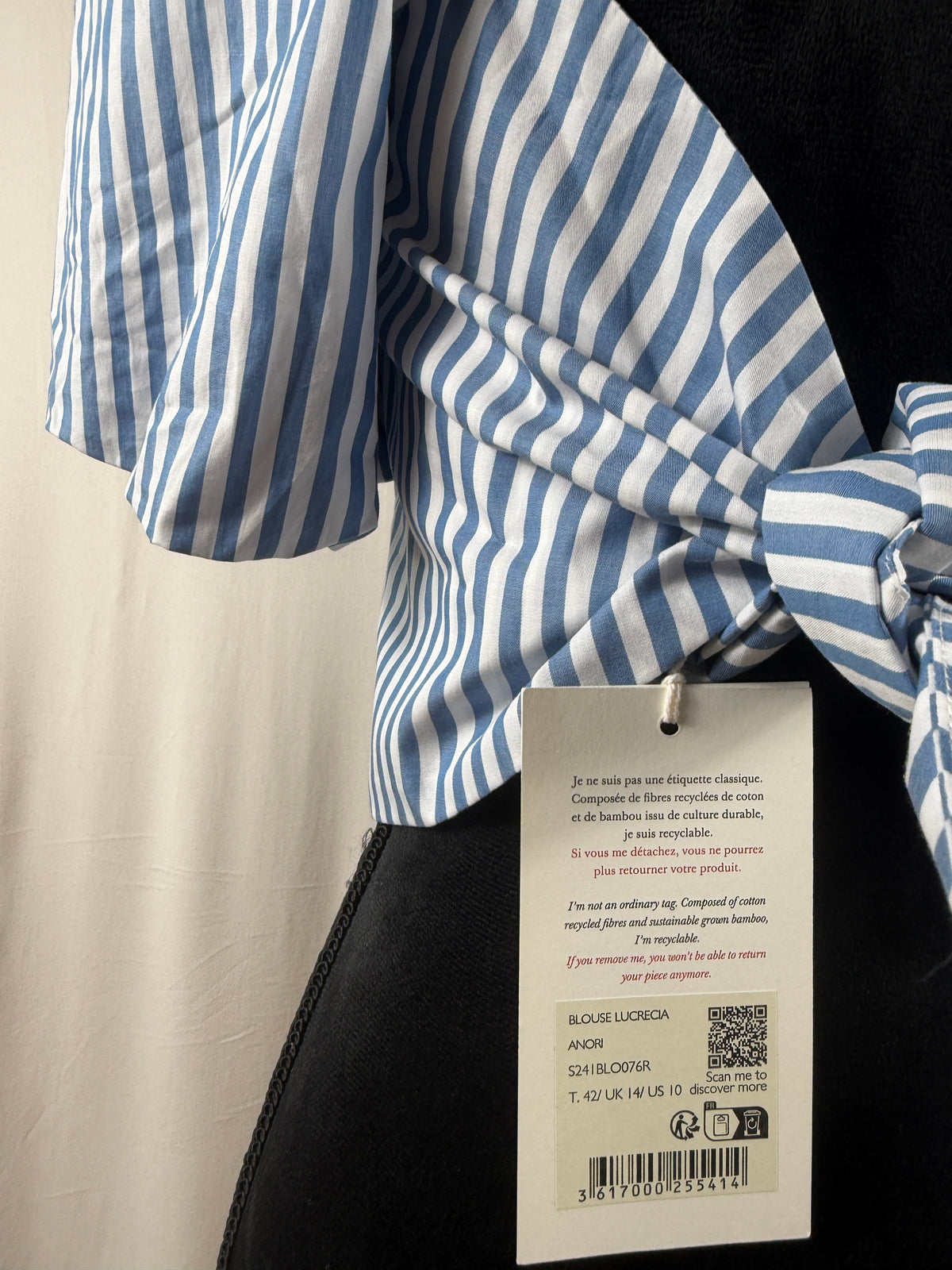 Sézane Lucrecia Blouse — brand tag