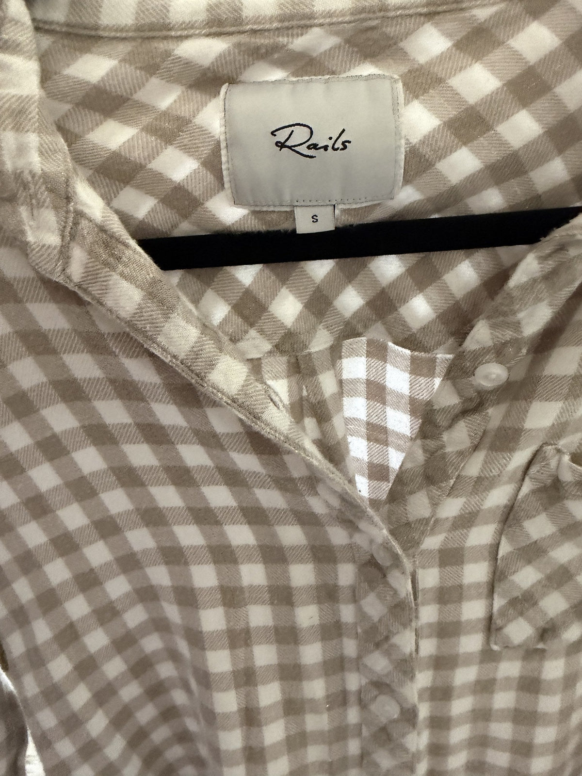 Rails Gingham Button-Down – label