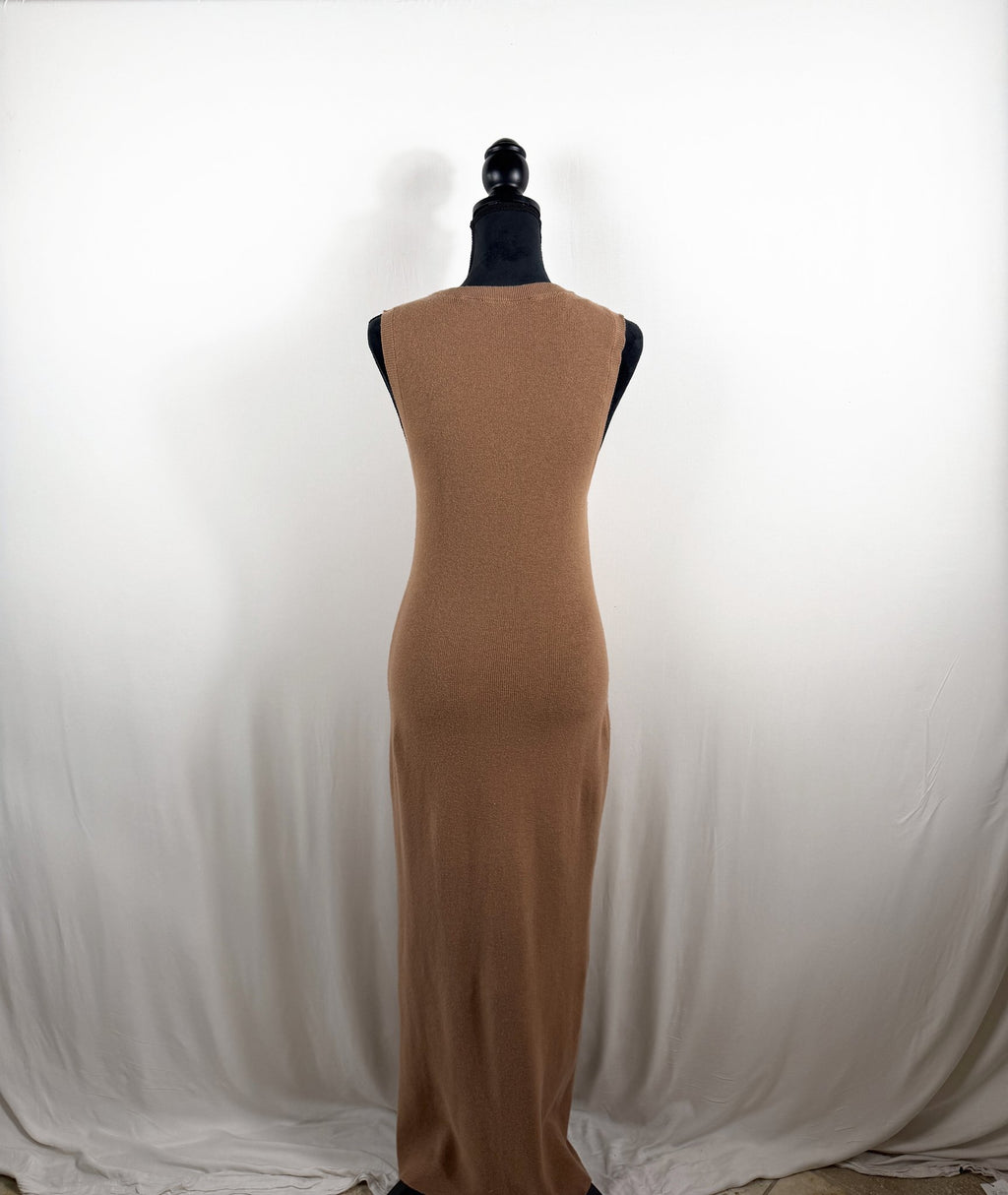 Jenni Kayne Sleeveless Sweater Dress – Camel – back