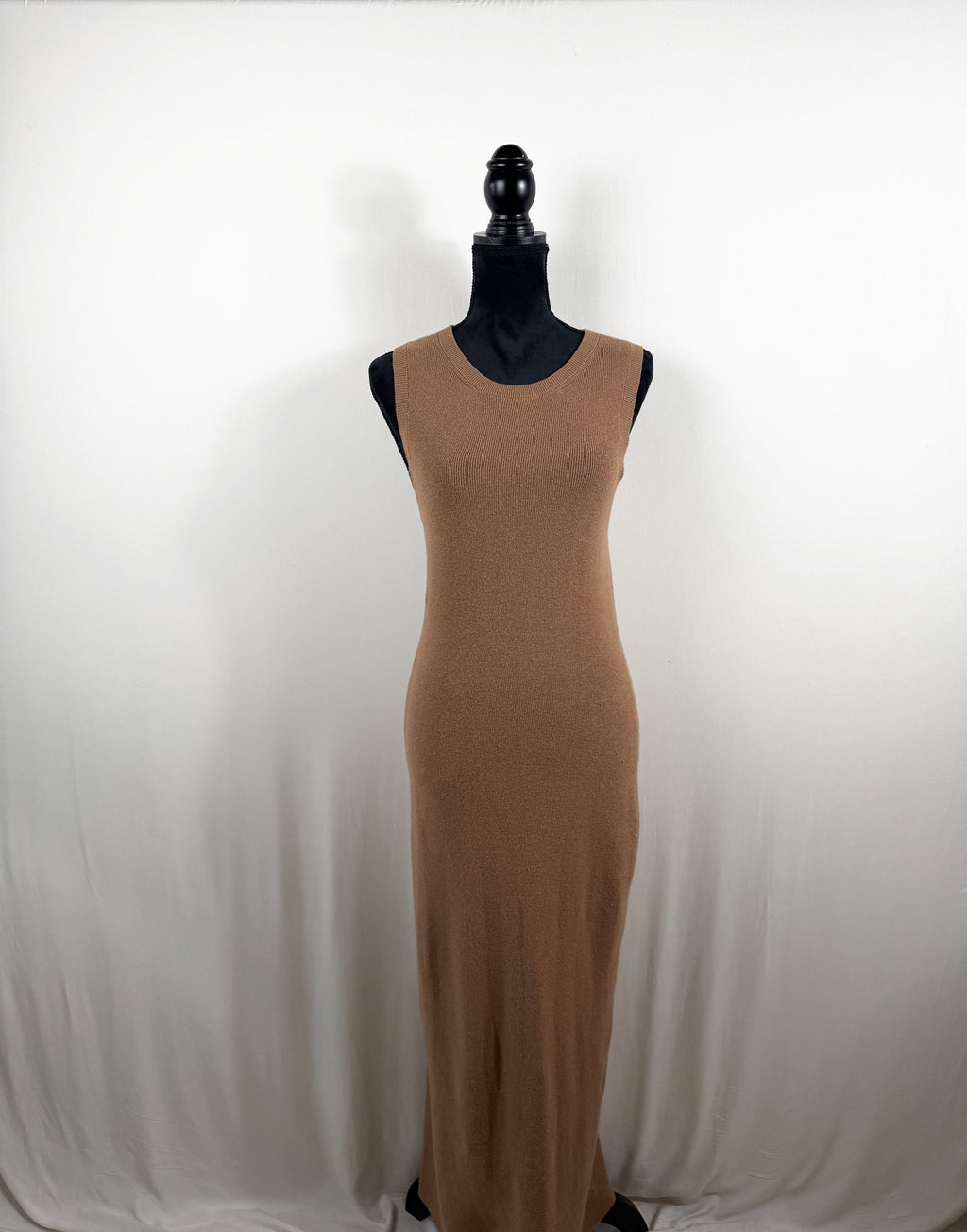 Jenni Kayne Sleeveless Sweater Dress – Camel – front