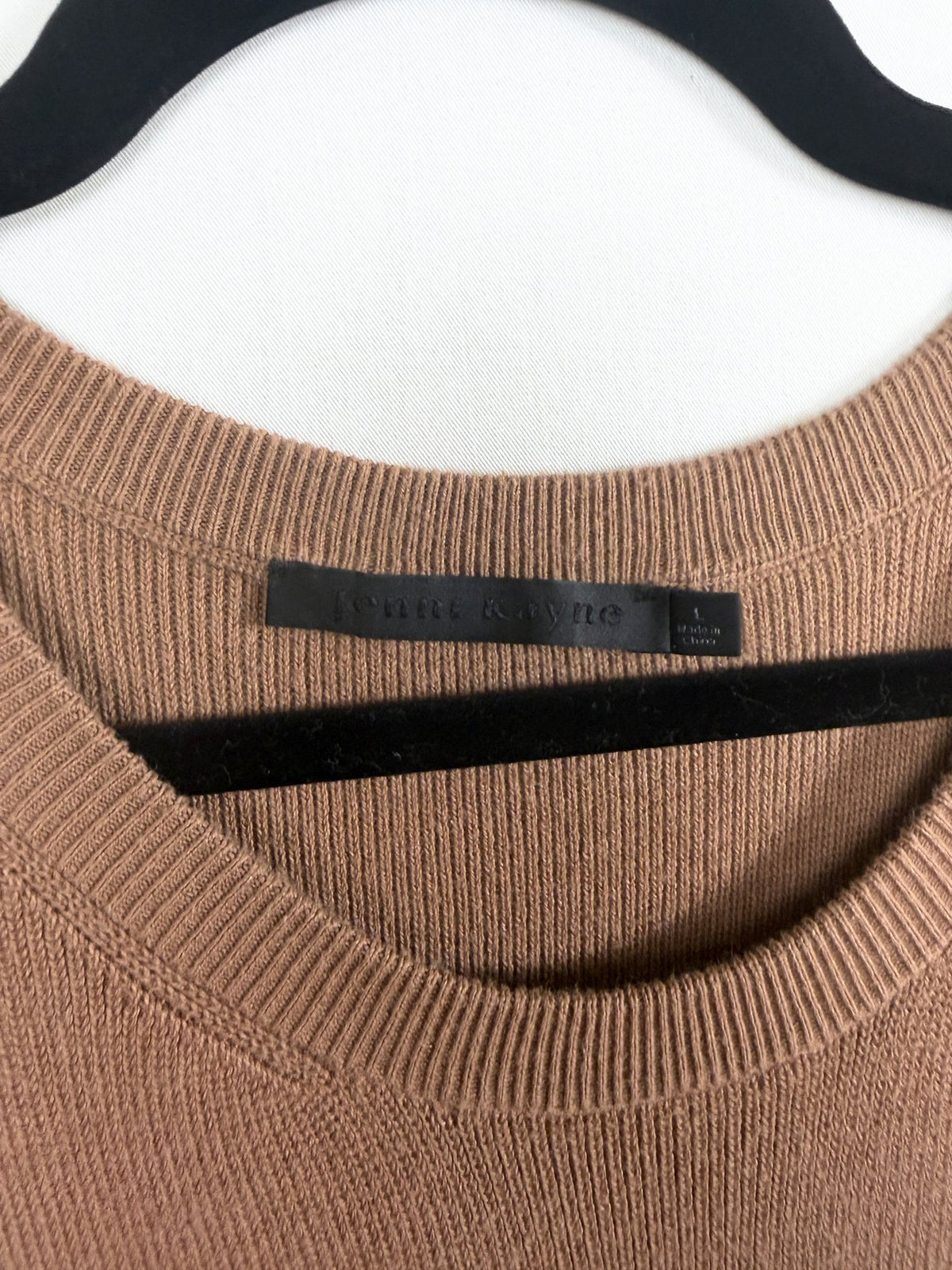 Jenni Kayne Sleeveless Sweater Dress – Camel – label