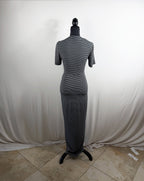 Favorite Daughter The Anywhere Dress – Black/White Stripe – back