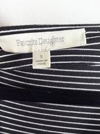 Favorite Daughter The Anywhere Dress – Black/White Stripe – label
