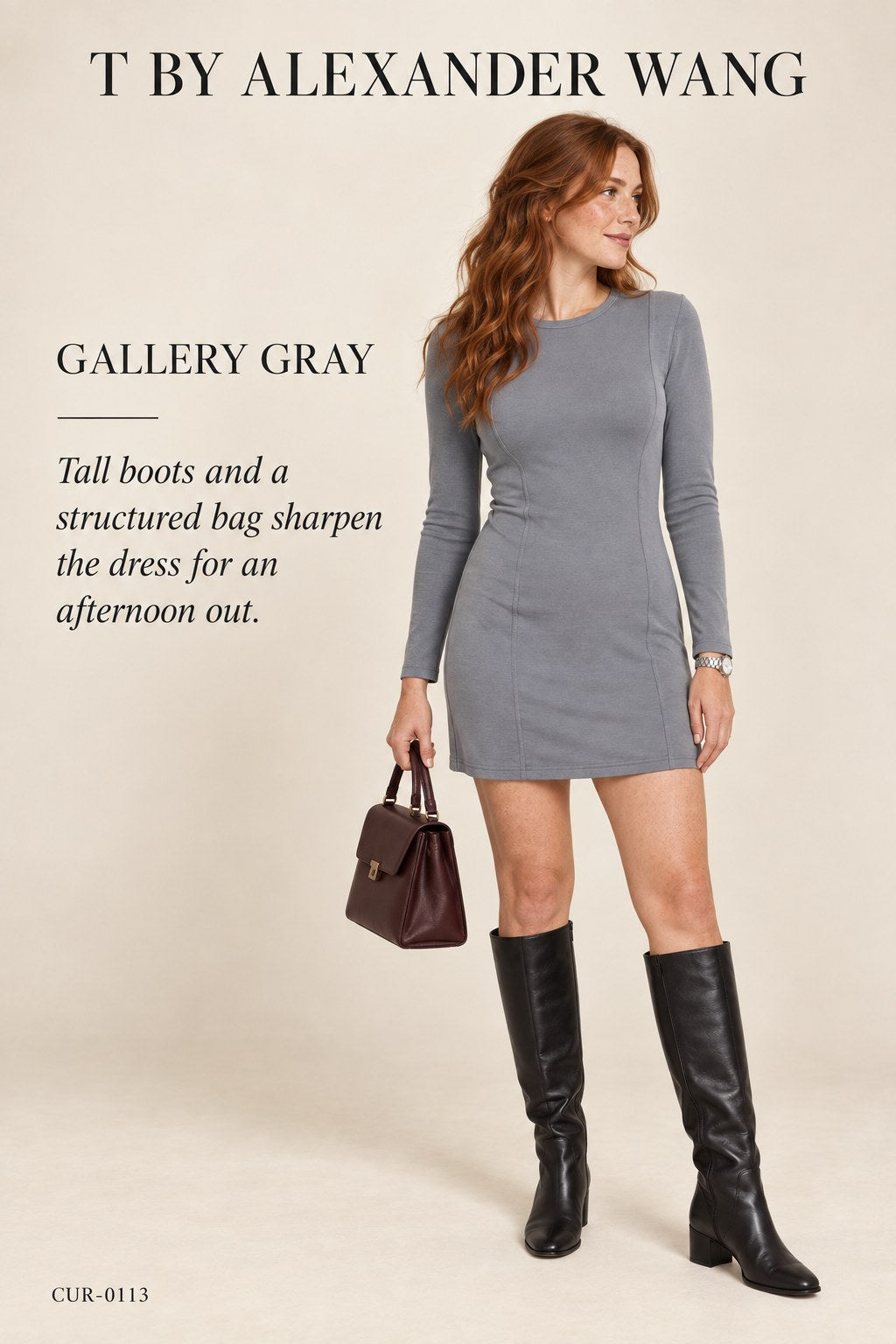 T by Alexander Wang Sheath Dress – styled: Gallery Gray