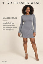 T by Alexander Wang Sheath Dress – styled: Silver Hour