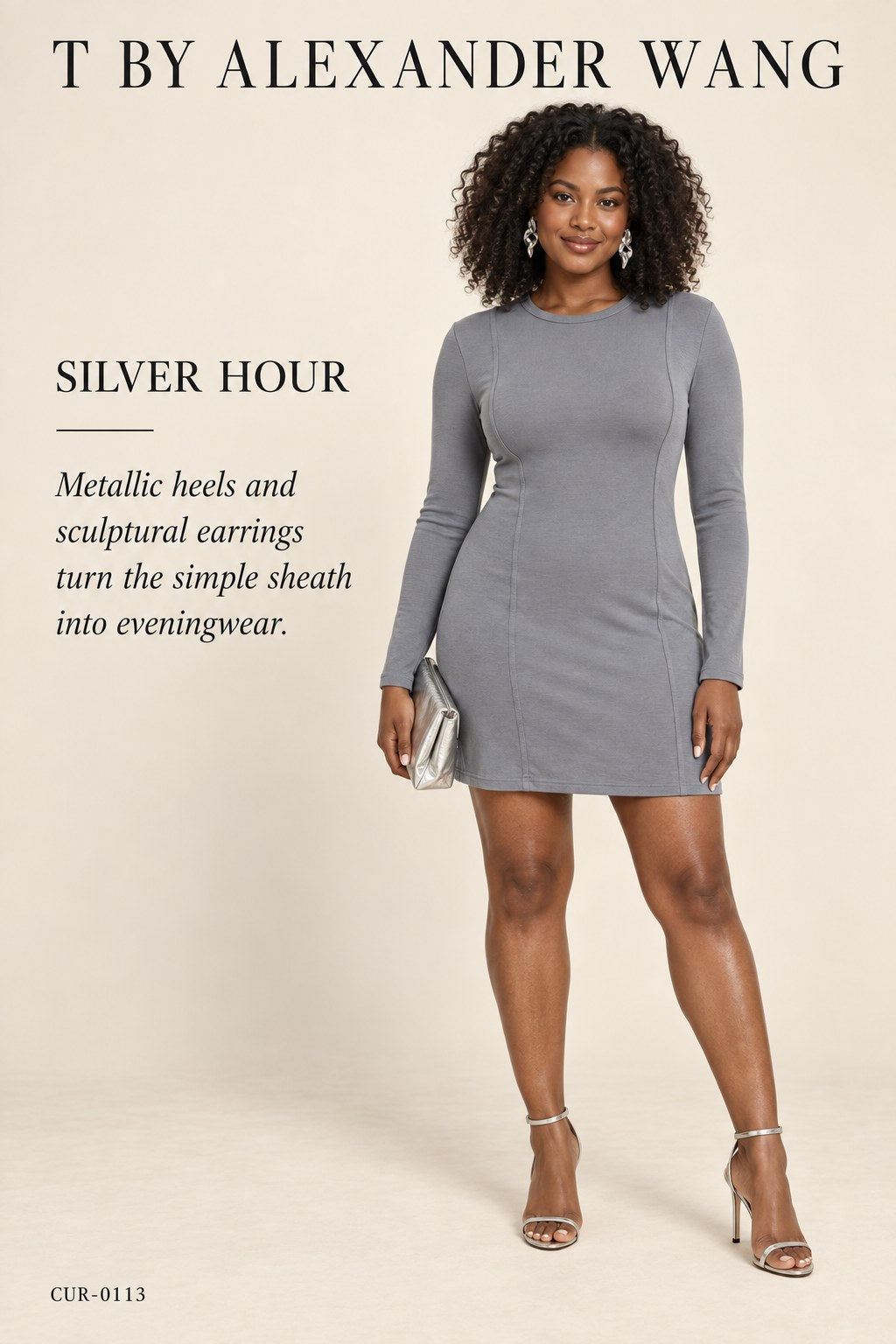T by Alexander Wang Sheath Dress – styled: Silver Hour