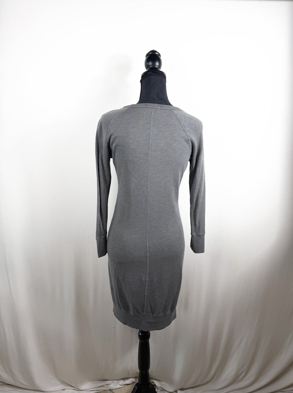 James Perse Scoop-Neck Knit Mini Dress – Heather Grey – back