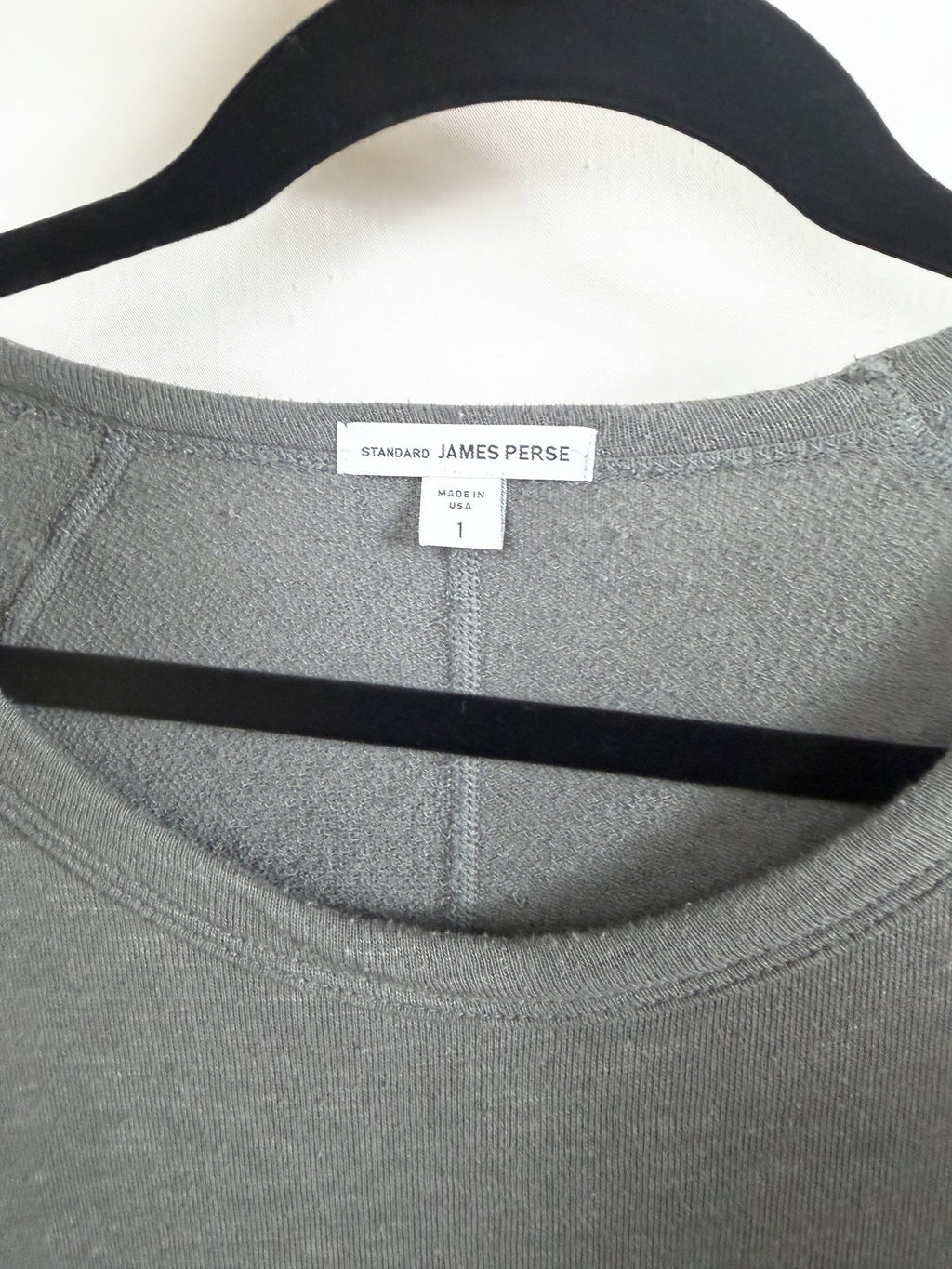 James Perse Scoop-Neck Knit Mini Dress – Heather Grey – label