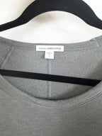 James Perse Scoop-Neck Knit Mini Dress – Heather Grey – label