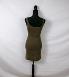 Fendi x SKIMS Scoop-Neck Sheath Mini Dress – Green – back
