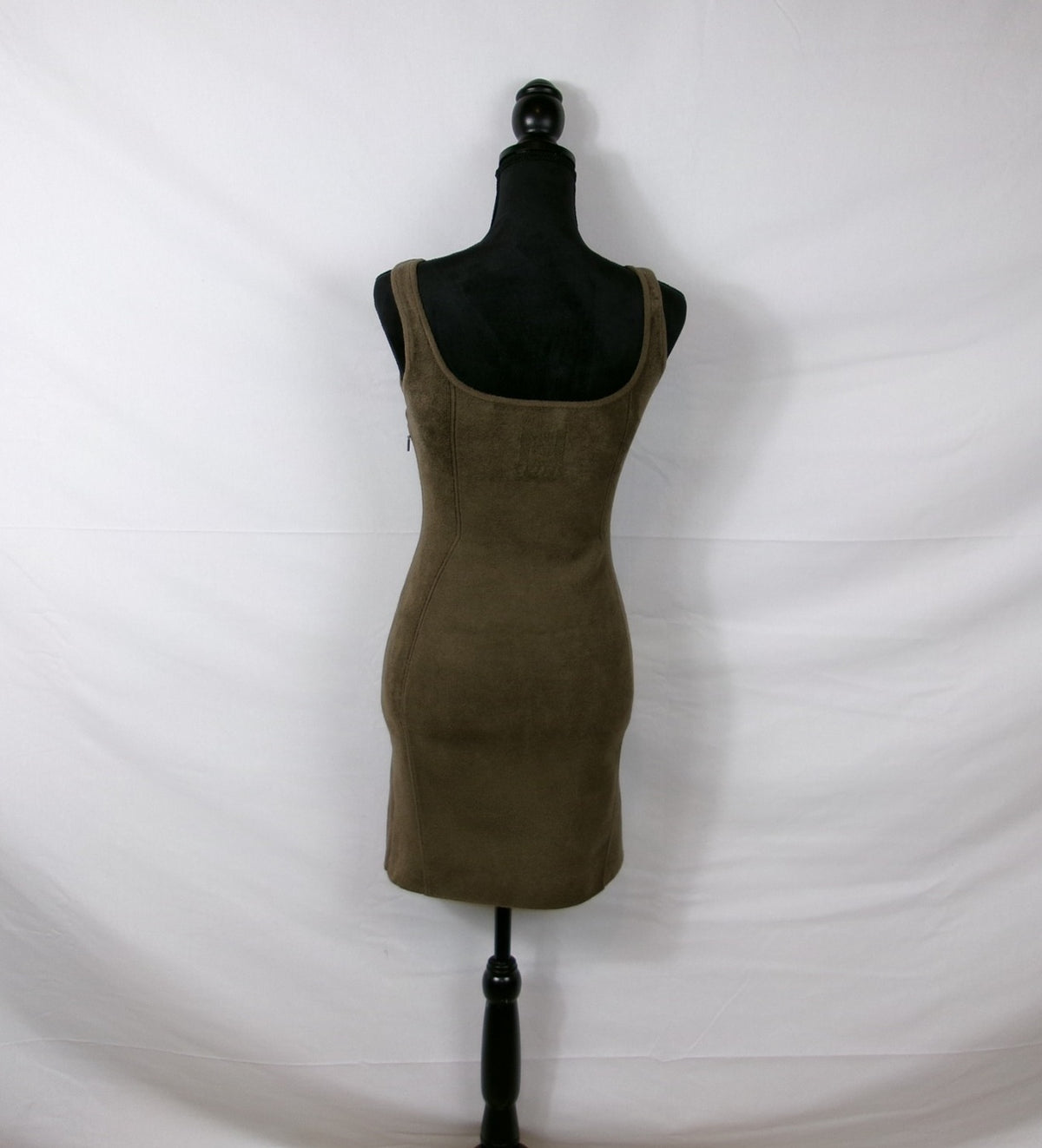 Fendi x SKIMS Scoop-Neck Sheath Mini Dress – Green – back