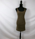 Fendi x SKIMS Scoop-Neck Sheath Mini Dress – Green – front