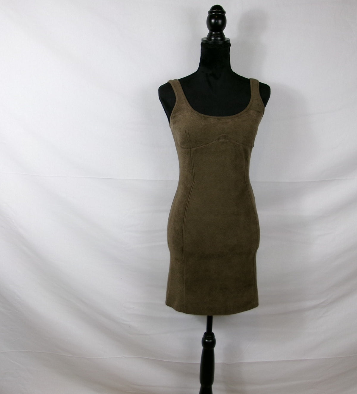 Fendi x SKIMS Scoop-Neck Sheath Mini Dress – Green – front
