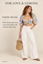 For Love & Lemons Blaire Crop Top – styled: Pastel Picnic