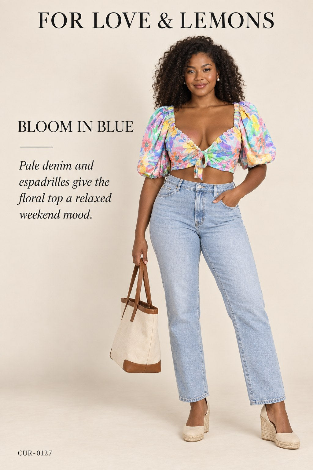 For Love & Lemons Blaire Crop Top – styled: Bloom in Blue