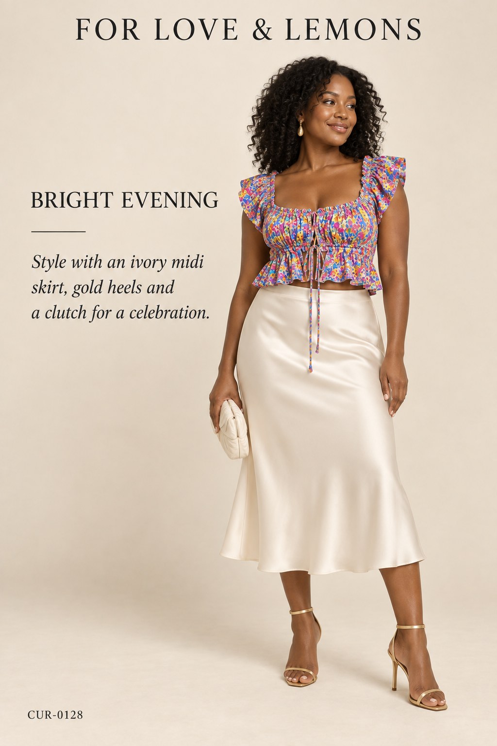 For Love & Lemons Gianna Crop Top – styled: Bright Evening