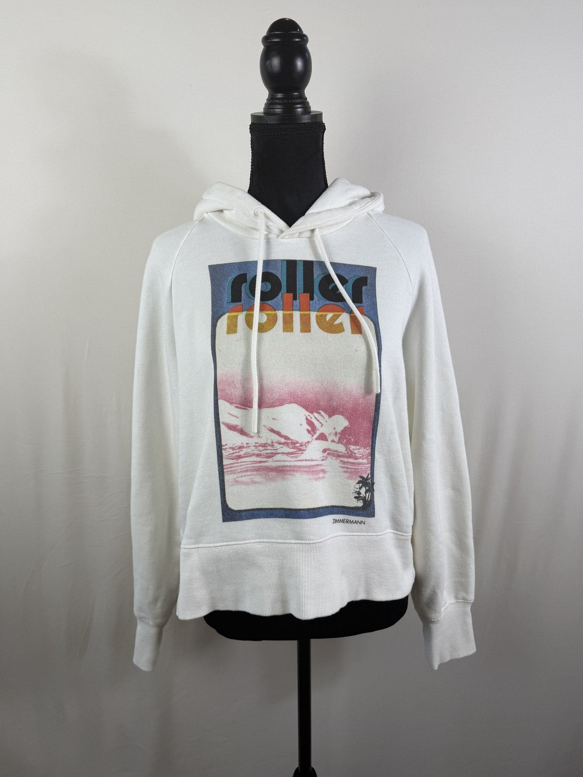 Zimmermann Graphic Print Hoodie – Ivory – front