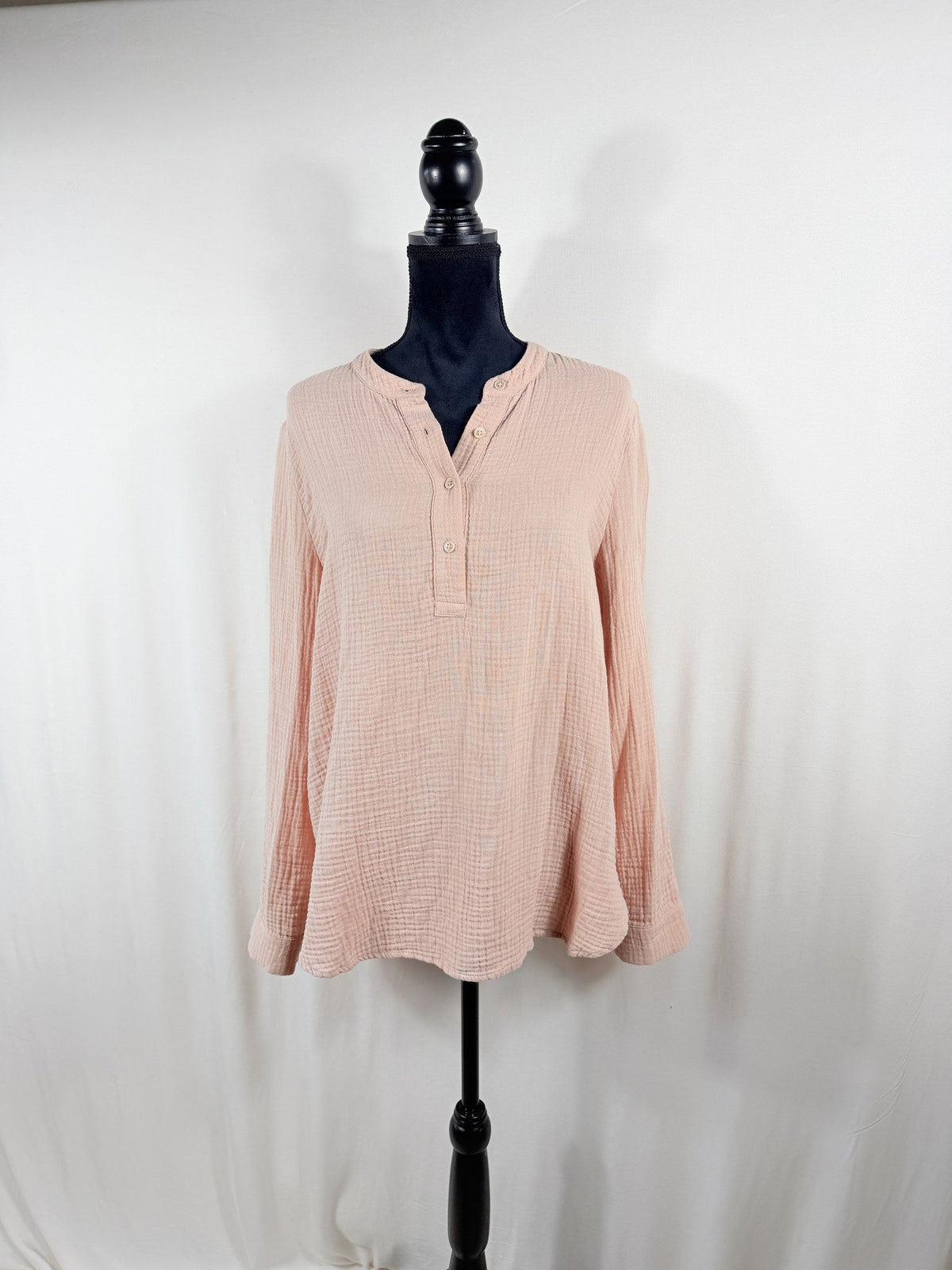 Jenni Kayne Mock Neck Button-Up Top – front