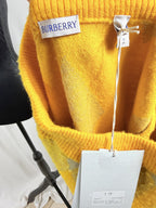 Burberry Equestrian Knight Argyle Wool A-Line Skirt – Mimosa – label