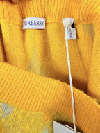 Burberry Equestrian Knight Argyle Wool A-Line Skirt – Mimosa – label view 2