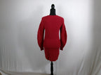 Burberry Red Wool/Cashmere/Mohair Shift Mini Dress – back