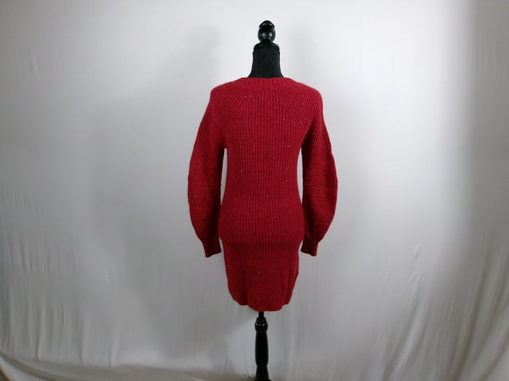 Burberry Red Wool/Cashmere/Mohair Shift Mini Dress – back