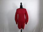 Burberry Red Wool/Cashmere/Mohair Shift Mini Dress – front