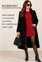 Burberry Red Wool/Cashmere/Mohair Shift Mini Dress – styled editorial look 3