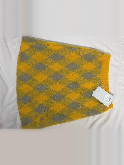 Burberry Equestrian Knight Argyle Wool Skirt – Mimosa – front