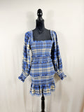 LoveShackFancy Plaid Print Mini Dress – front